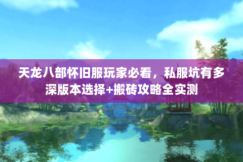 天龙八部怀旧服玩家必看，私服坑有多深版本选择+搬砖攻略全实测