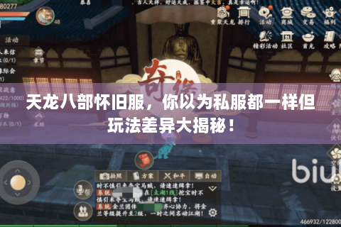 天龙八部怀旧服,你以为私服都一样但玩法差异大揭秘! 天龙八部怀旧服,你以为私服都一样但玩法差异大揭秘!