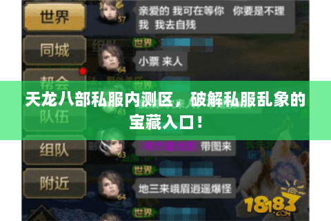 天龙八部私服内测区，破解私服乱象的宝藏入口！