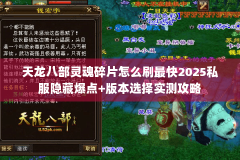 天龙八部灵魂碎片怎么刷最快2025私服隐藏爆点+版本选择实测攻略