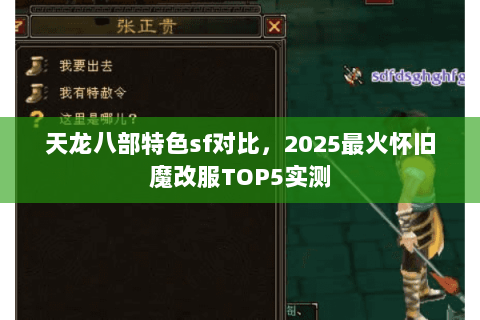 天龙八部特色sf对比，2025最火怀旧魔改服TOP5实测
