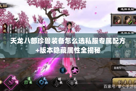 天龙八部珍兽装备怎么选私服专属配方+版本隐藏属性全揭秘 天龙八部珍兽装备怎么选私服专属配方+版本隐藏属性全揭秘