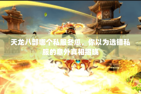 天龙八部哪个私服冬瓜，你以为选错私服的意外真相揭晓