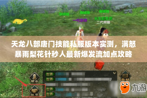天龙八部唐门技能私服版本实测，满怒暴雨梨花针秒人最新爆发流加点攻略