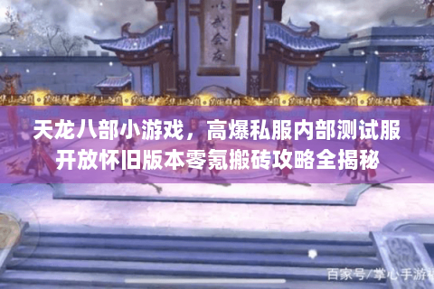 天龙八部小游戏，高爆私服内部测试服开放怀旧版本零氪搬砖攻略全揭秘