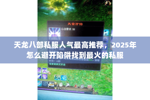 天龙八部私服人气最高推荐，2025年怎么避开陷阱找到最火的私服
