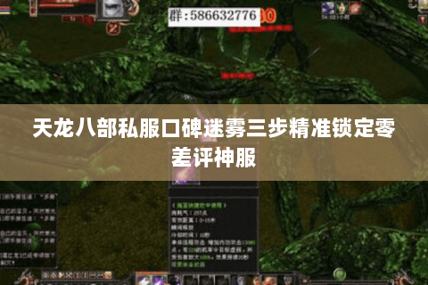 天龙八部私服口碑迷雾三步精准锁定零差评神服