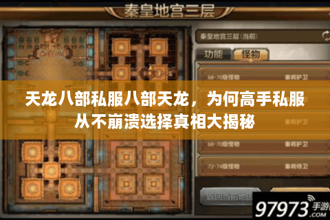天龙八部私服八部天龙，为何高手私服从不崩溃选择真相大揭秘