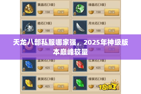 天龙八部私服哪家强，2025年神级版本巅峰较量