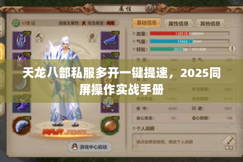 天龙八部私服多开一键提速，2025同屏操作实战手册