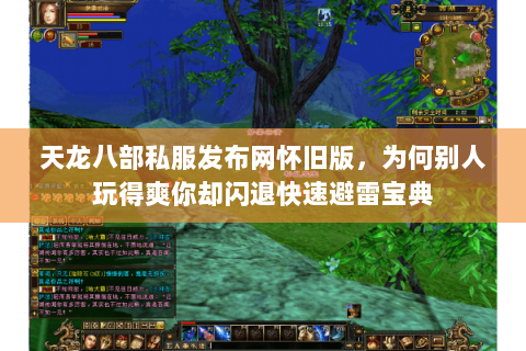 天龙八部私服发布网怀旧版，为何别人玩得爽你却闪退快速避雷宝典