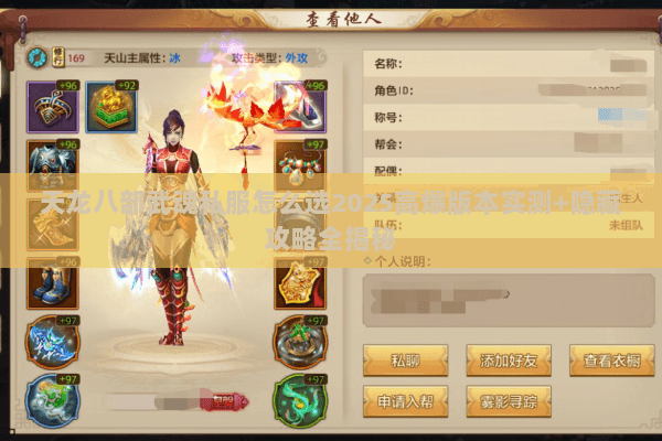 天龙八部武魂私服怎么选2025高爆版本实测+隐藏攻略全揭秘