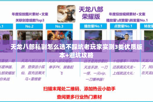 天龙八部私副怎么选不踩坑老玩家实测3类优质版本+避坑攻略