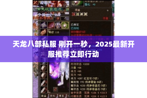 天龙八部私服 刚开一秒，2025最新开服推荐立即行动