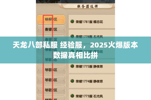 天龙八部私服 经验服，2025火爆版本数据真相比拼