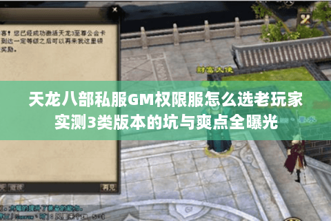 天龙八部私服GM权限服怎么选老玩家实测3类版本的坑与爽点全曝光