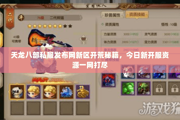 天龙八部私服发布网新区开荒秘籍，今日新开服资源一网打尽