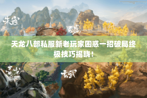 天龙八部私服新老玩家困惑一招破局终极技巧揭晓！