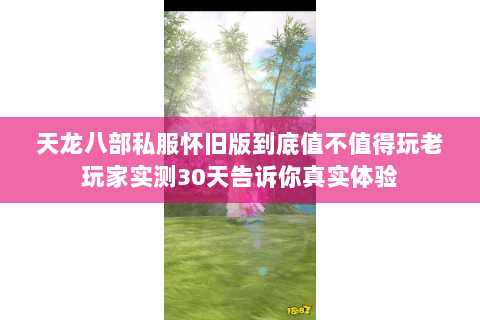 天龙八部私服怀旧版到底值不值得玩老玩家实测30天告诉你真实体验 天龙八部私服怀旧版到底值不值得玩老玩家实测30天告诉你真实体验