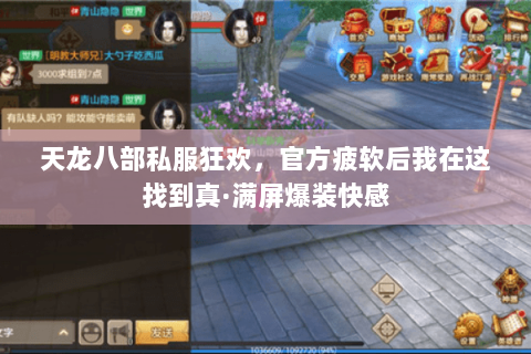 天龙八部私服狂欢，官方疲软后我在这找到真·满屏爆装快感