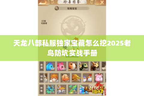 天龙八部私服独家宝藏怎么挖2025老鸟防坑实战手册