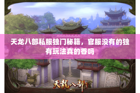天龙八部私服独门秘籍，官服没有的独有玩法真的香吗