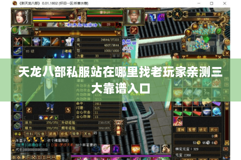 天龙八部私服站在哪里找老玩家亲测三大靠谱入口