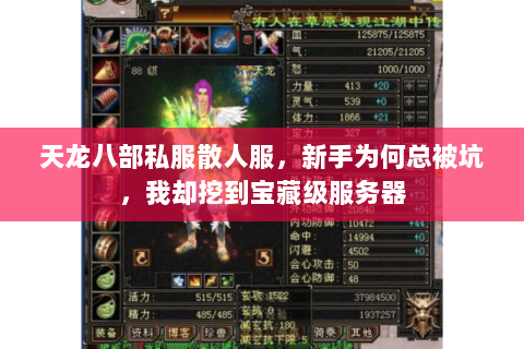 天龙八部私服散人服,新手为何总被坑,我却挖到宝藏级服务器 天龙八部私服散人服,新手为何总被坑,我却挖到宝藏级服务器