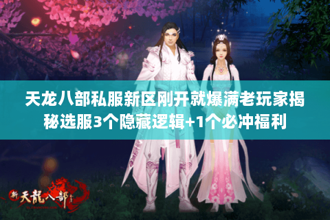 天龙八部私服新区刚开就爆满老玩家揭秘选服3个隐藏逻辑+1个必冲福利