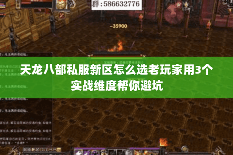 天龙八部私服新区怎么选老玩家用3个实战维度帮你避坑