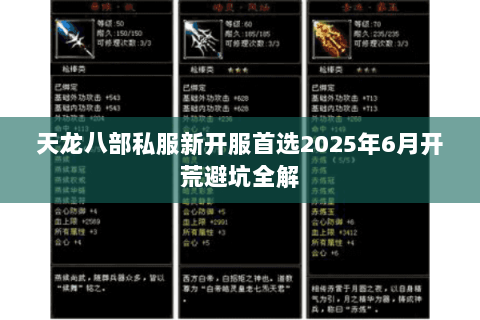 天龙八部私服新开服首选2025年6月开荒避坑全解