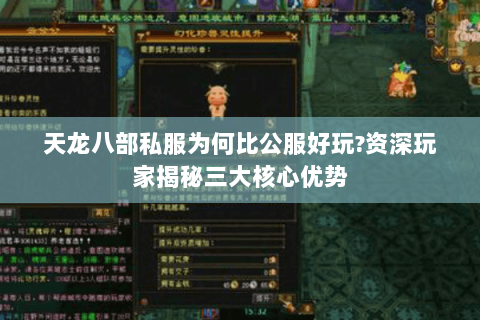 天龙八部私服为何比公服好玩?资深玩家揭秘三大核心优势