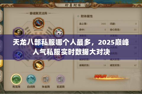 天龙八部私服哪个人最多，2025巅峰人气私服实时数据大对决