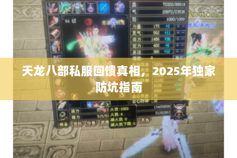 天龙八部私服回馈真相，2025年独家防坑指南