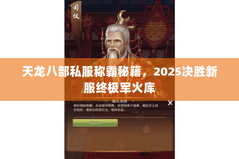 天龙八部私服称霸秘籍，2025决胜新服终极军火库