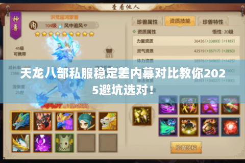 天龙八部私服稳定差内幕对比教你2025避坑选对！