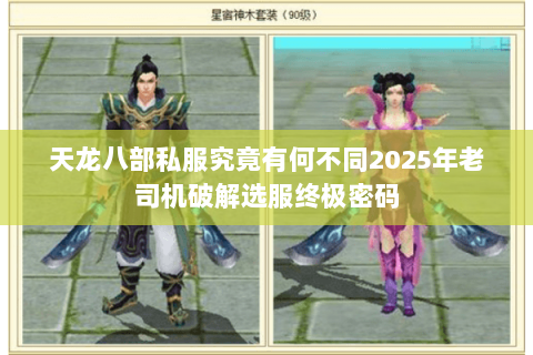 天龙八部私服究竟有何不同2025年老司机破解选服终极密码