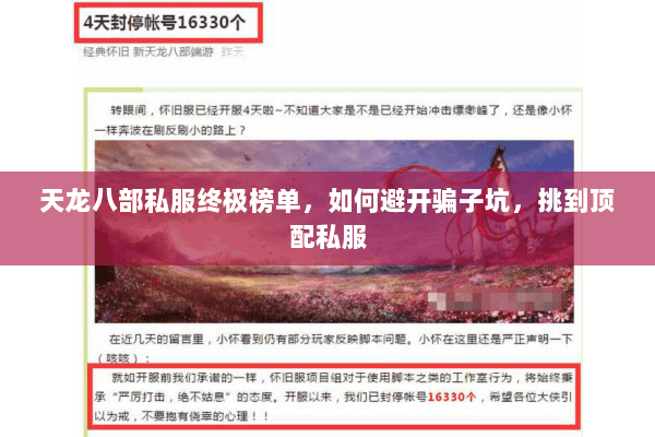 天龙八部私服终极榜单，如何避开骗子坑，挑到顶配私服