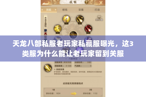 天龙八部私服老玩家私藏服曝光，这3类服为什么能让老玩家留到关服