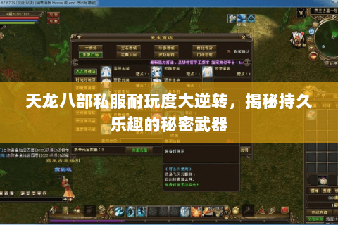 天龙八部私服耐玩度大逆转，揭秘持久乐趣的秘密武器
