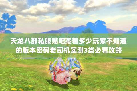 天龙八部私服贴吧藏着多少玩家不知道的版本密码老司机实测3类必看攻略
