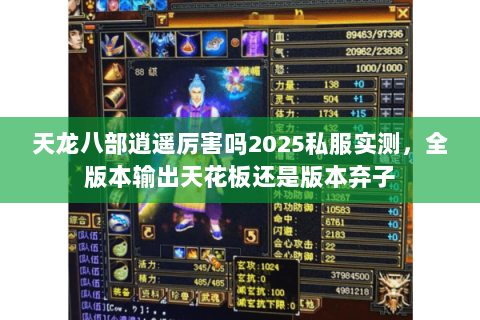 天龙八部逍遥厉害吗2025私服实测，全版本输出天花板还是版本弃子