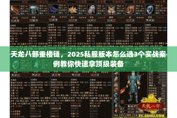 天龙八部重楼链，2025私服版本怎么选3个实战案例教你快速拿顶级装备