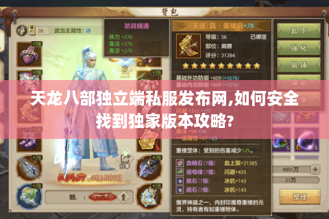 天龙八部独立端私服发布网,如何安全找到独家版本攻略?