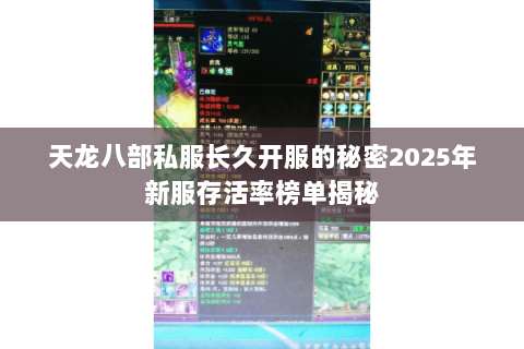 天龙八部私服长久开服的秘密2025年新服存活率榜单揭秘