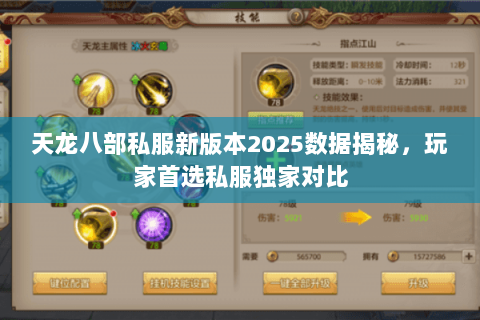 天龙八部私服新版本2025数据揭秘,玩家首选私服独家对比 天龙八部私服新版本2025数据揭秘,玩家首选私服独家对比