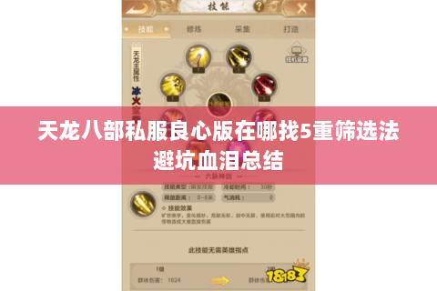 天龙八部私服良心版在哪找5重筛选法避坑血泪总结