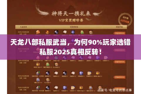 天龙八部私服武当，为何90%玩家选错私服2025真相反转！