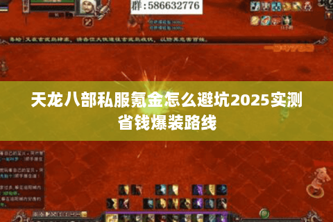 天龙八部私服氪金怎么避坑2025实测省钱爆装路线