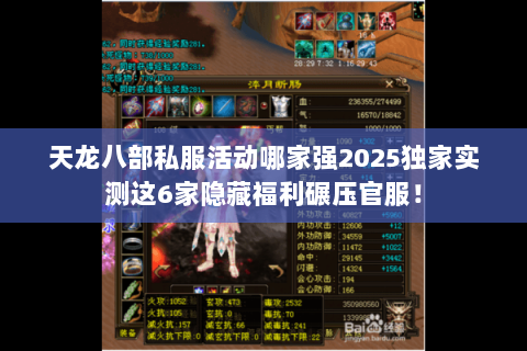 天龙八部私服活动哪家强2025独家实测这6家隐藏福利碾压官服！
